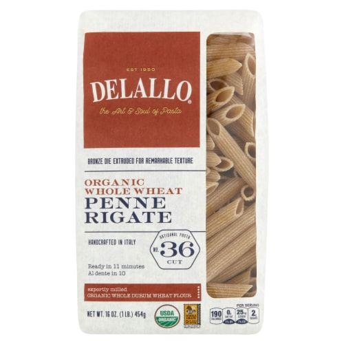 Delallo Whole Wheat Penne Rigate 16oz