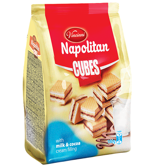 Vincinni Napolitan Cubes Milk & Cocoa 200g