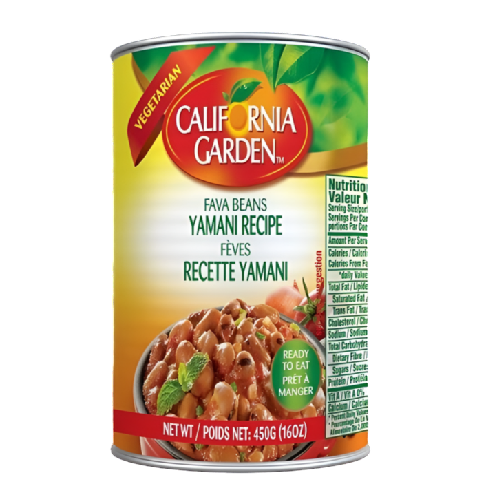 California Gard Fava Beans Yamani Recipe 16oz