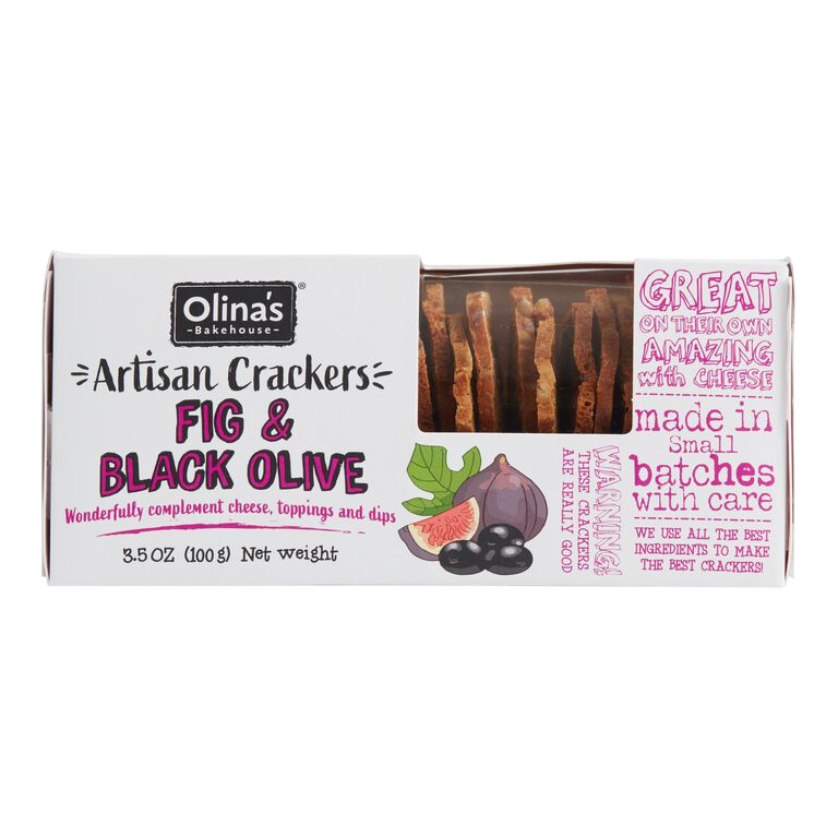 Olinas Bakehous Fig & Black Olive Crackers 100g