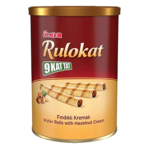 Ulker Hazelnut 9 Kat Tat Rulokat Wafer Rolls W/ Chocolate Cream 6 oz