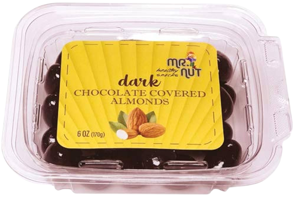 Mr. Nut Dark Chocolate Covered Almonds 6 oz