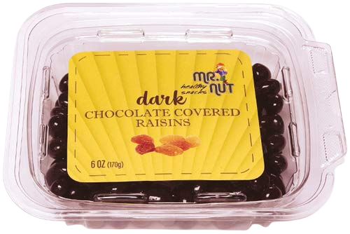 Mr. Nut Dark Chocolate Covered Raisins 6 oz.