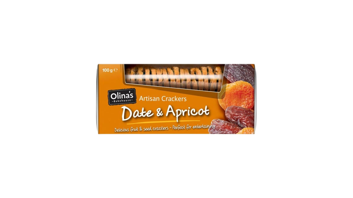 Olina'S Bakehouse Date And Apricot Crackers 100 g