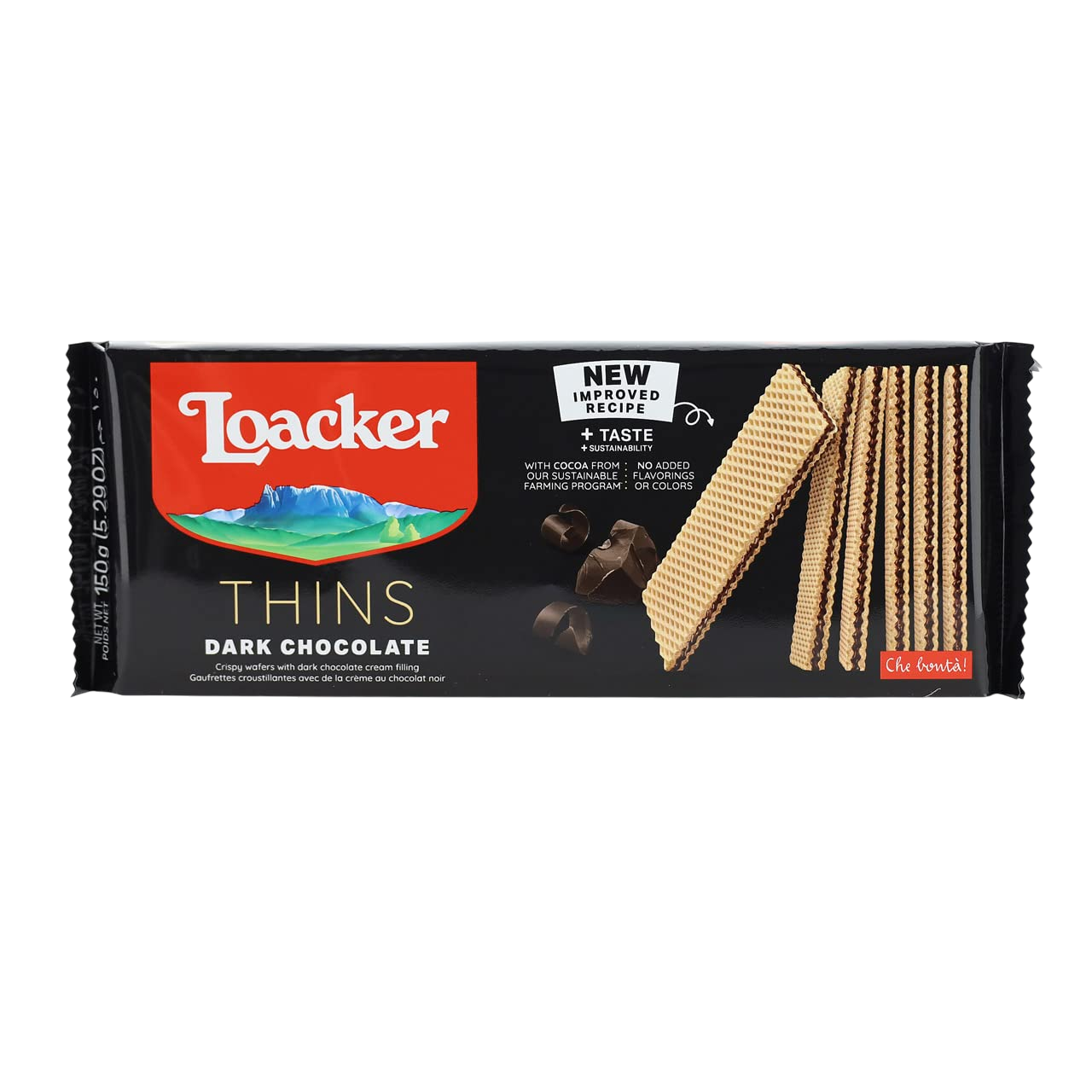 loacker chocolat fondente dark noir 118g