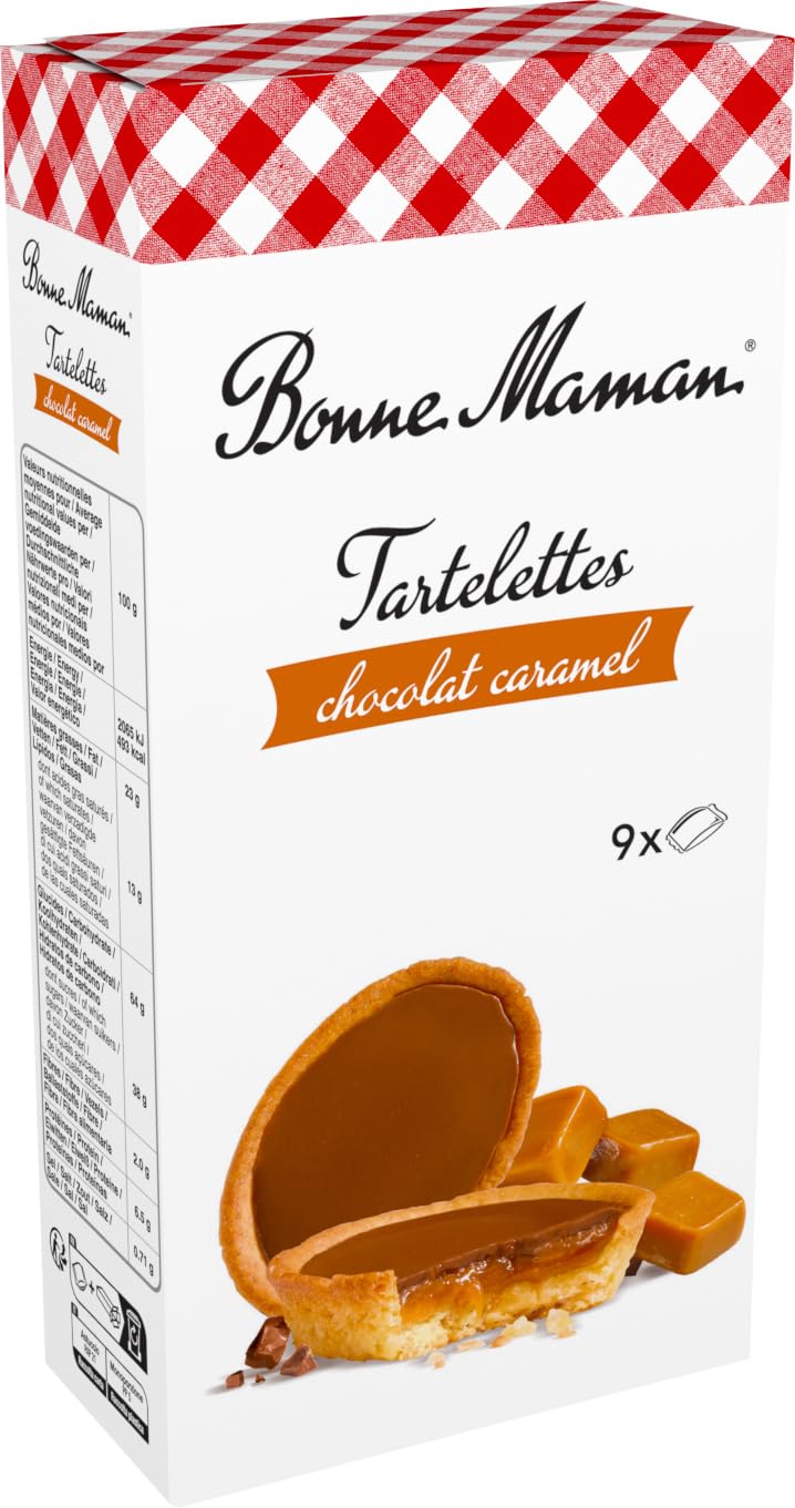 bonne maman chocolate caramel tartelettes 135g