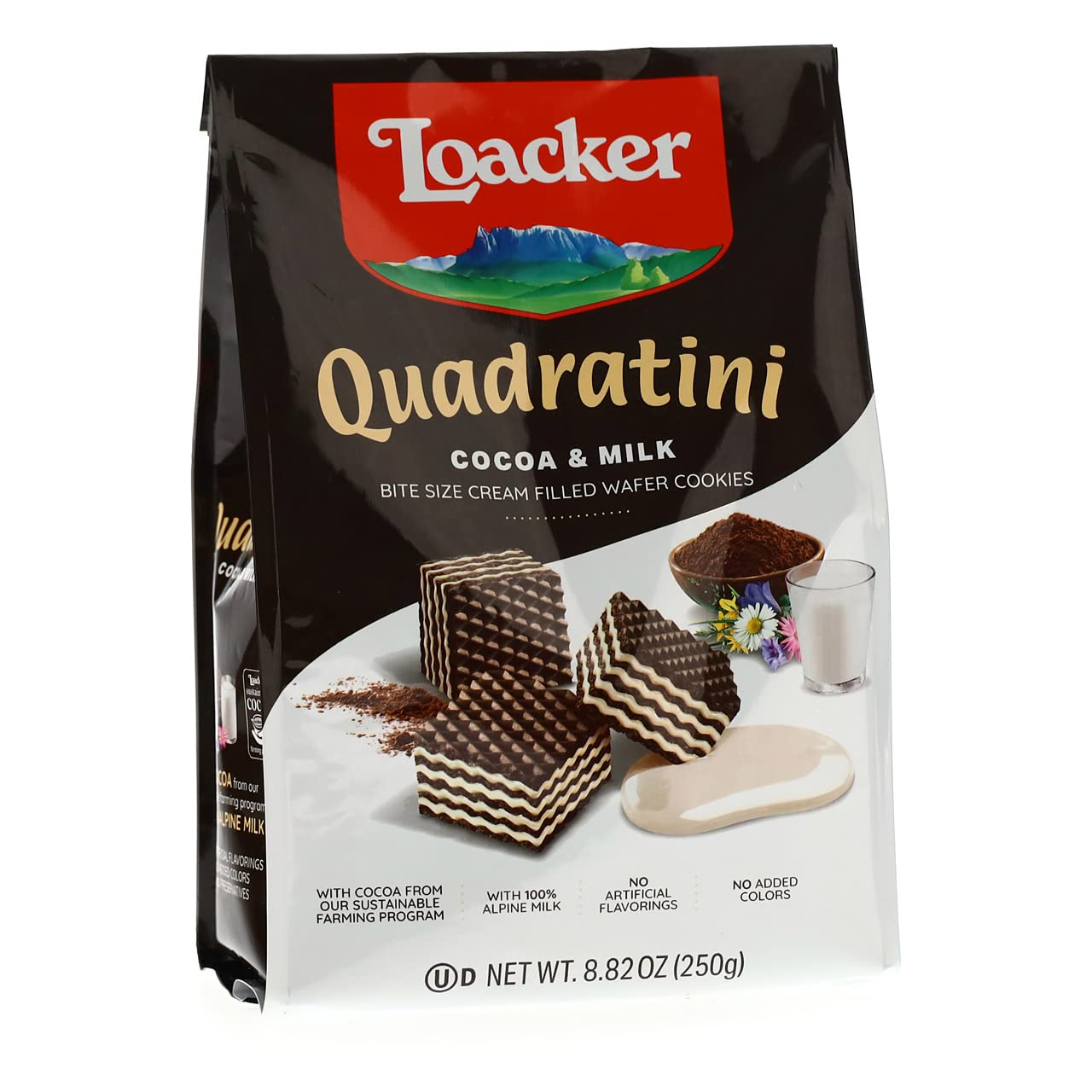 Loacker Quadratini Cocoa & Milk Wafer