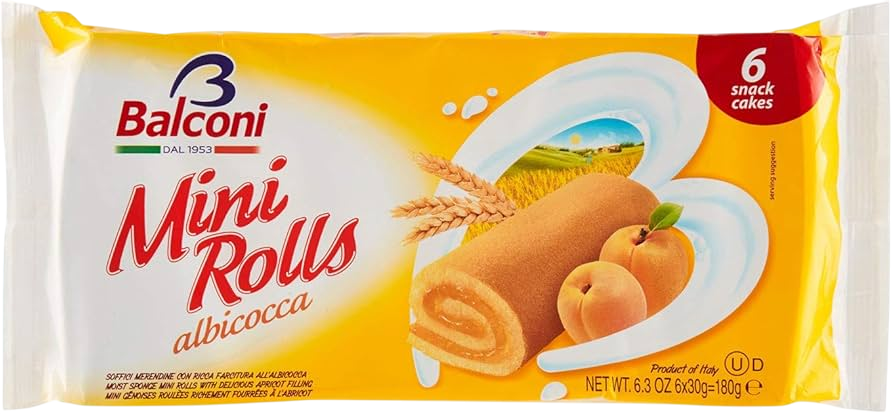 Balconi Mini Rolls Apricot 180g