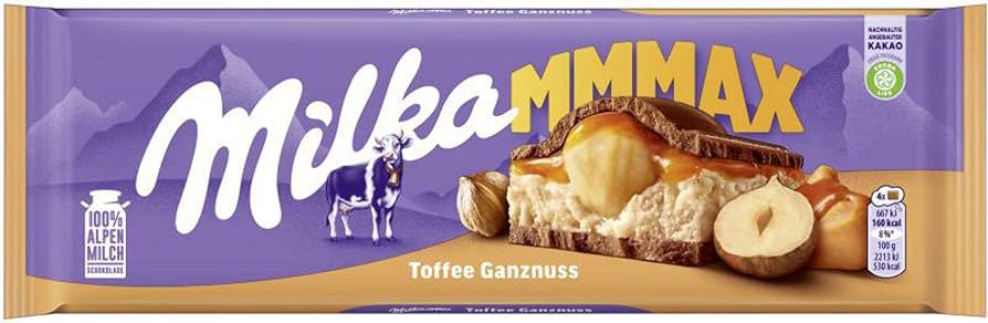 Milka Toffee Whole Nuts Milk Chocolate