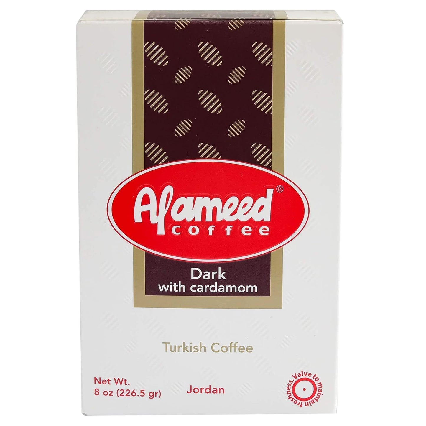 Al Ameed Dark Turkish Coffee With Cardamon 8oz