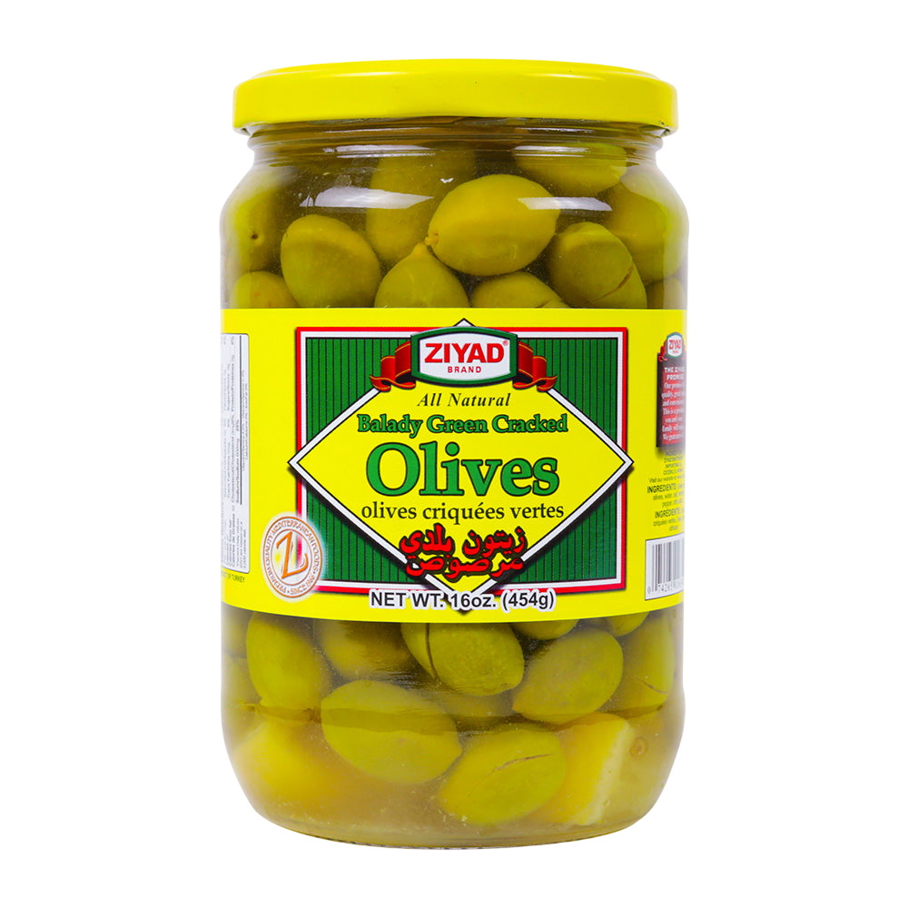 Ziyad Cracked Green Olives 16oz