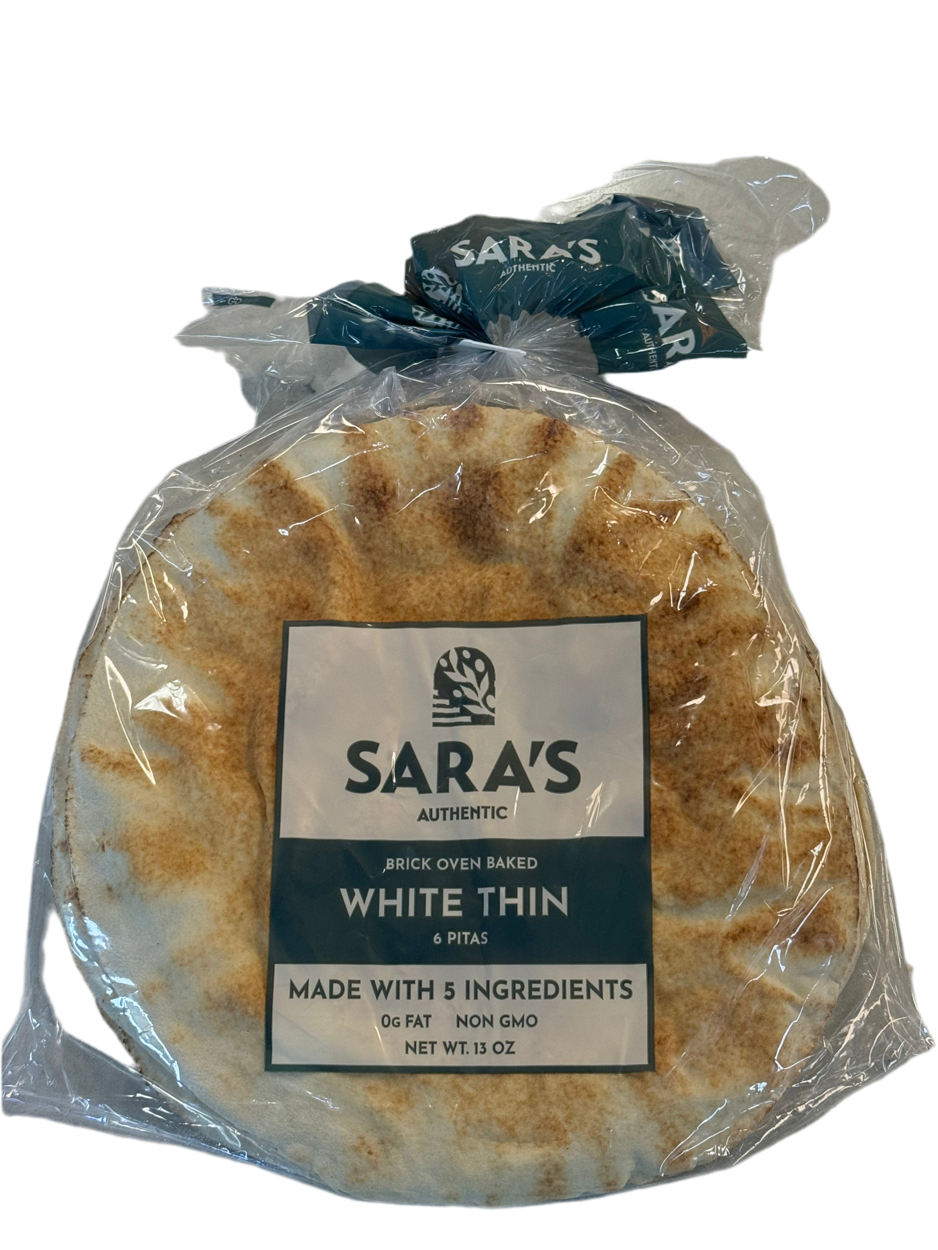 Sara’s Authentic Brick Oven White Thin Pita