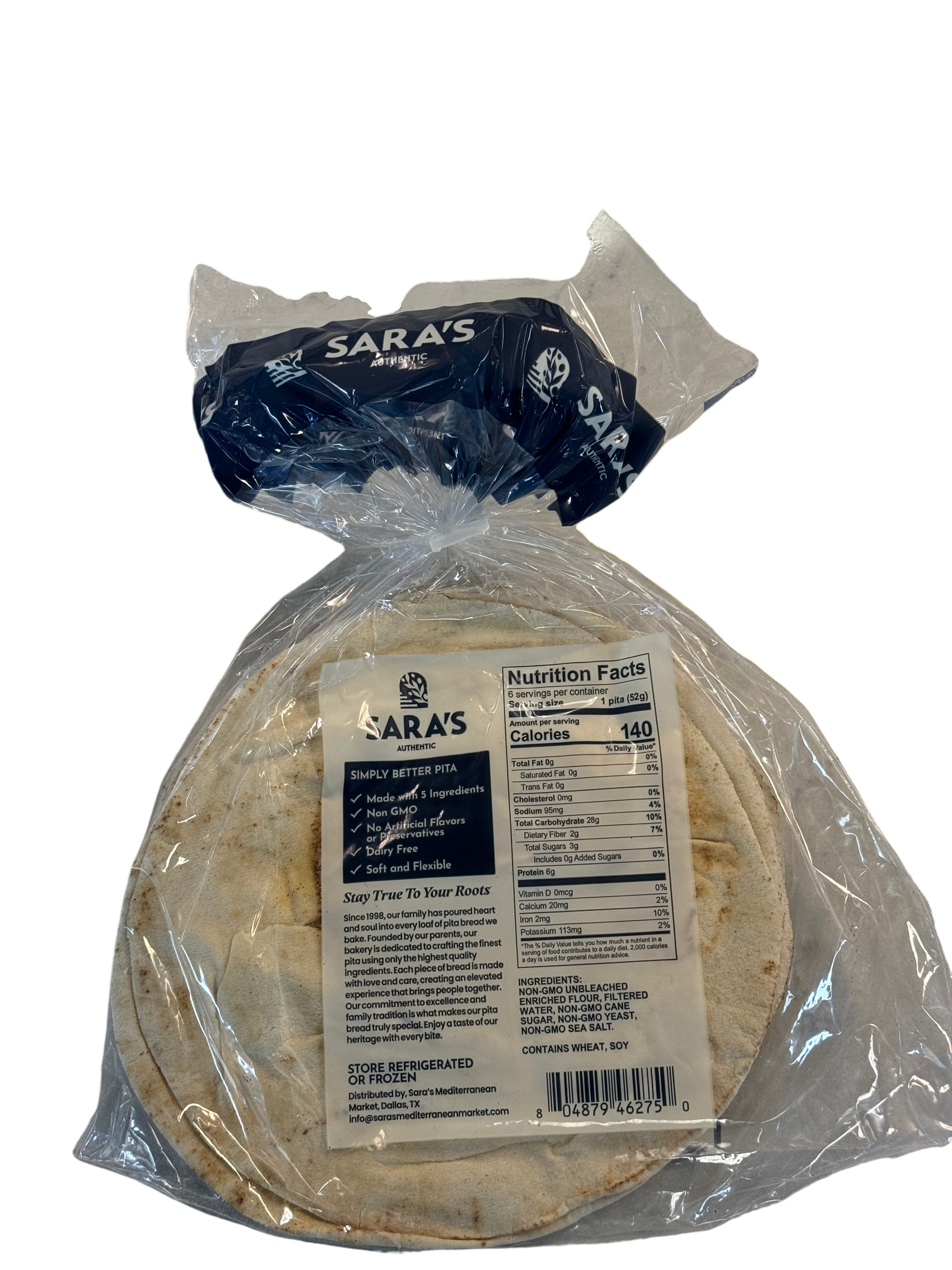 Sara’s Authentic Brick Oven White Regular Pita