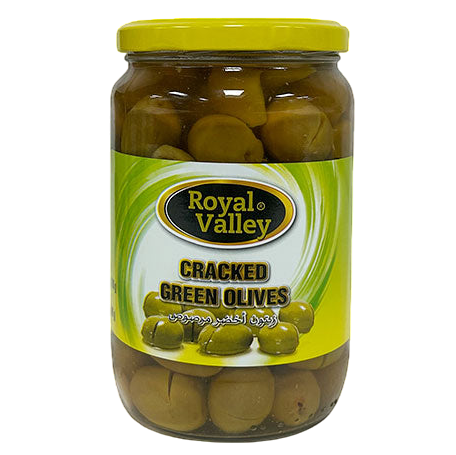 Royal Valley Cracked Green Olives 730g