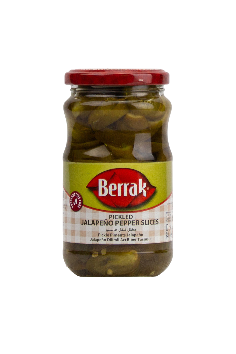 berrak pickled jalapeno pepper slices 340g