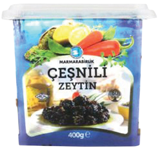 Marmarabirlik Gemlik Black Olive Cesnili 400g