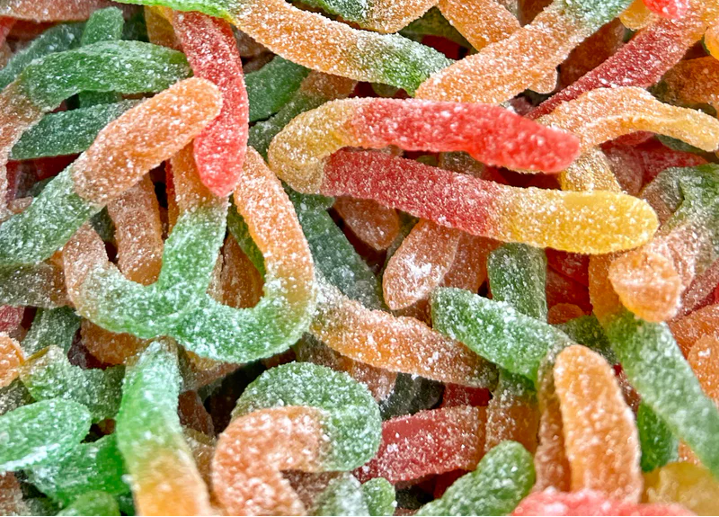 Halal Sour Gummy Worms 1lb