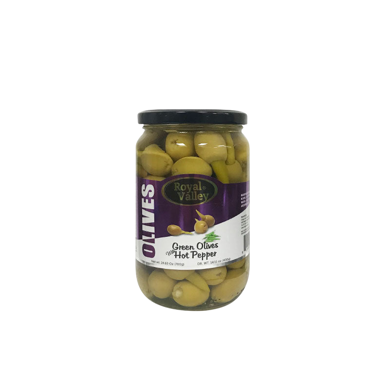 Royal Valley Green Olives With/Red Pepper 500 g