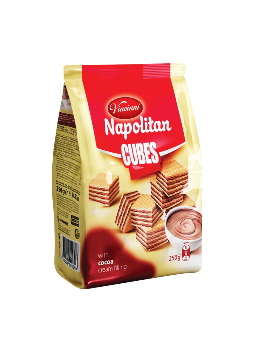 Vincinni Napolitan Cubes Cocoa 250g