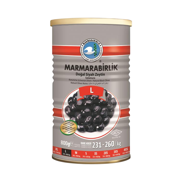 Marmarabirlik Gemlik Black Olives Olives Hiper 800g