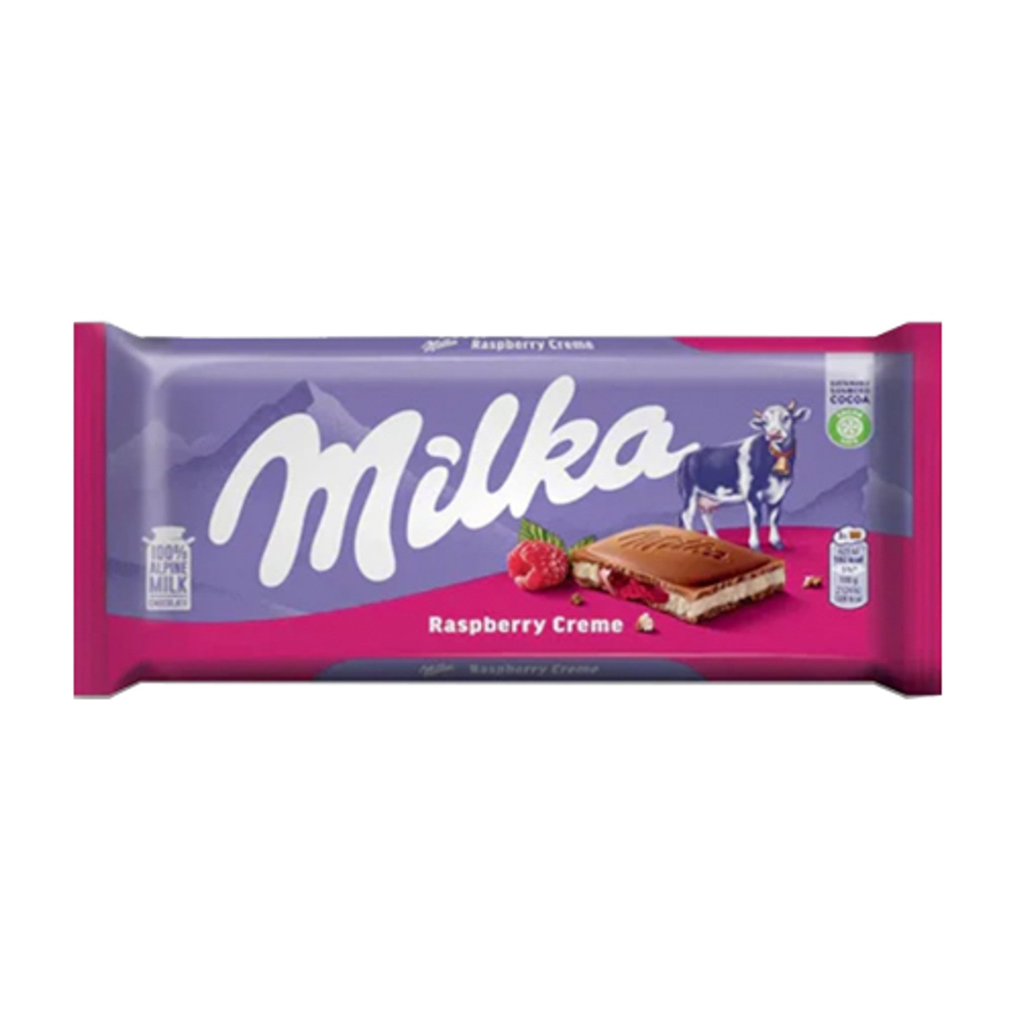 Milka Milk Chocolate Raspberry Cream