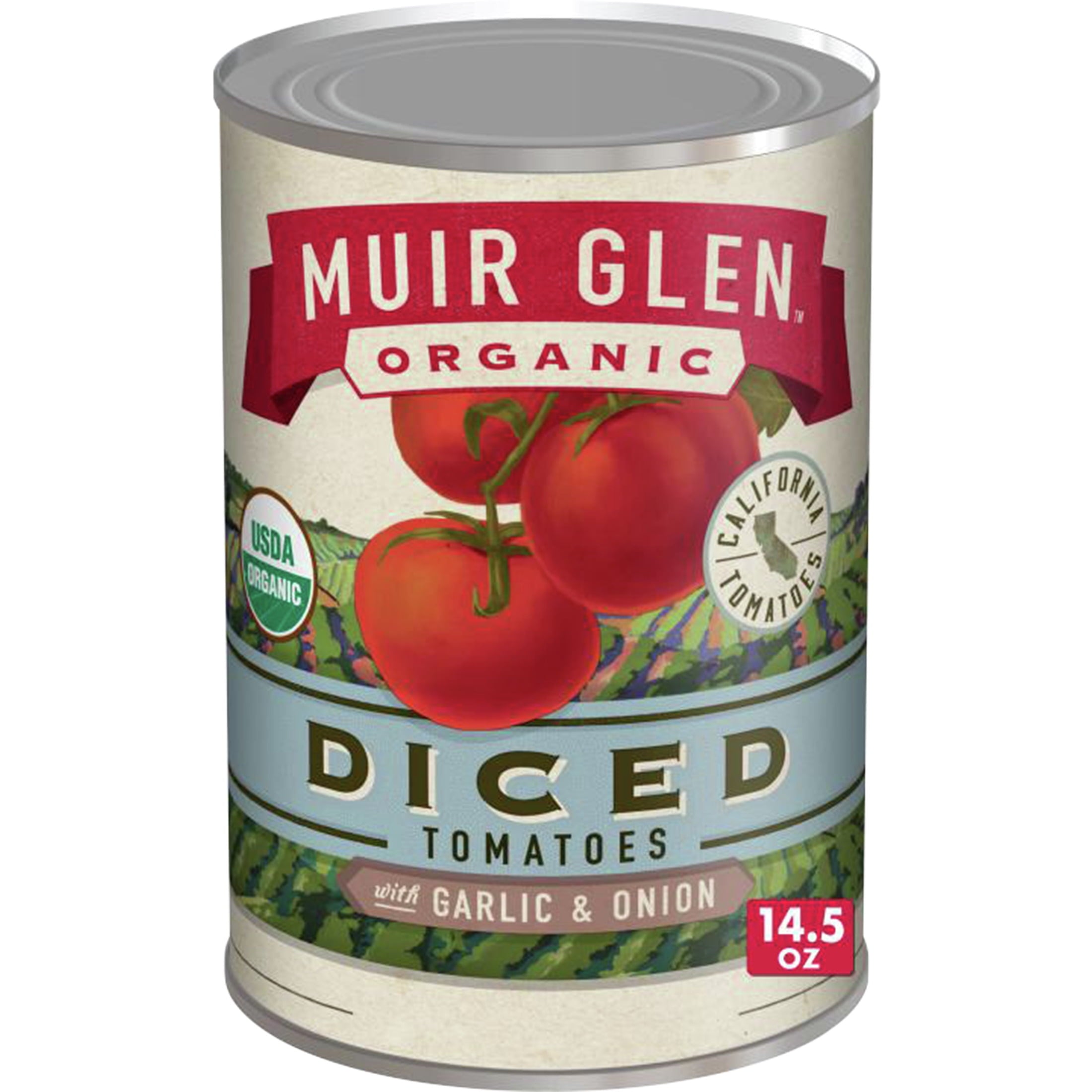 muir glen organic diced tomatoes with garlic and onion