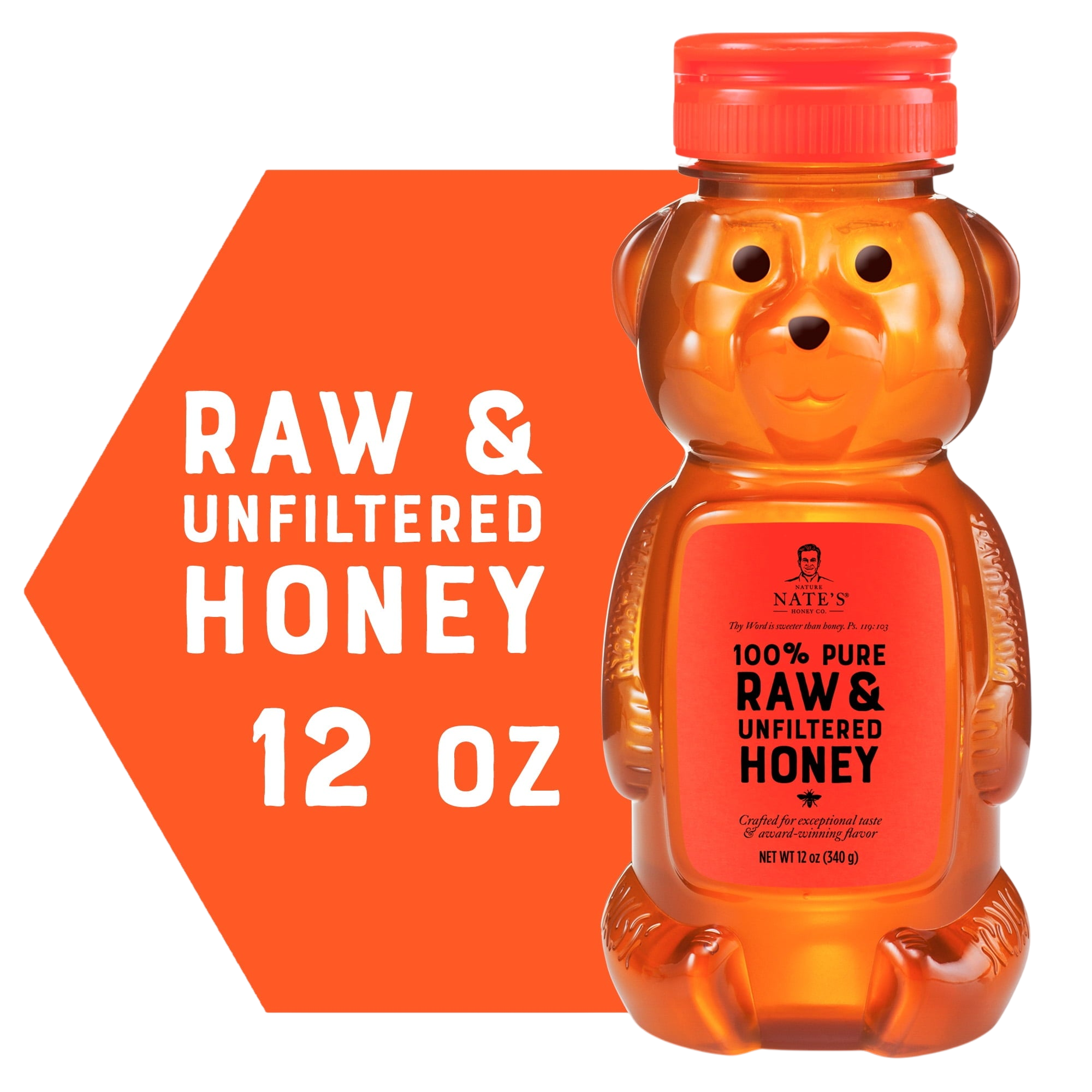 Nature Nate'S Raw & Unfiltered Honey 12 oz.