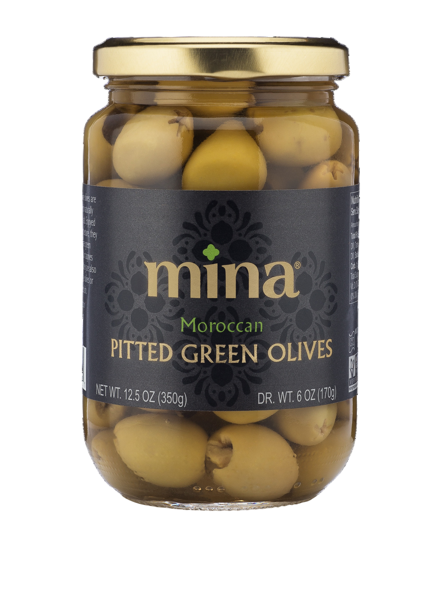 Mina Moroccan Pitted Green Olives 350g