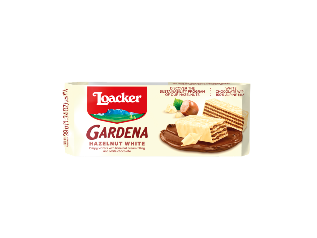 Loacker White Hazelnut Wafers 38g