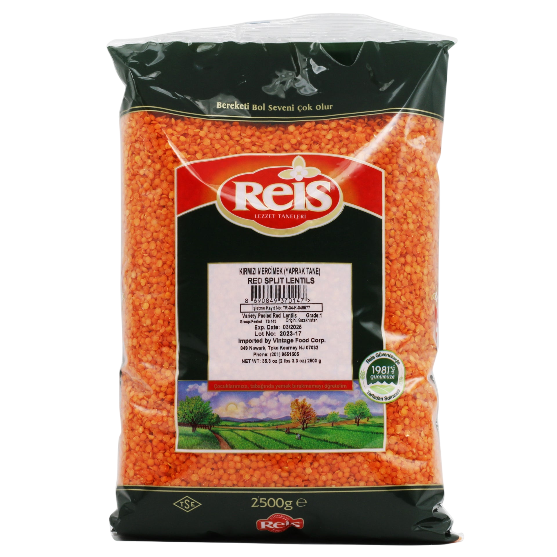 Reis Red Split Lentils 2.5 kg