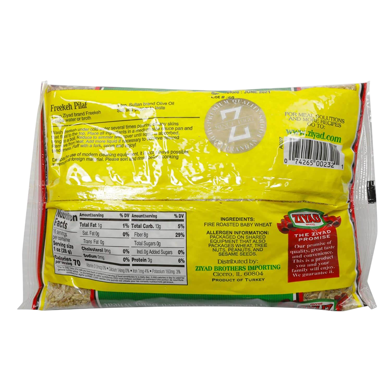 Ziyad Freekeh Wheat 16 oz