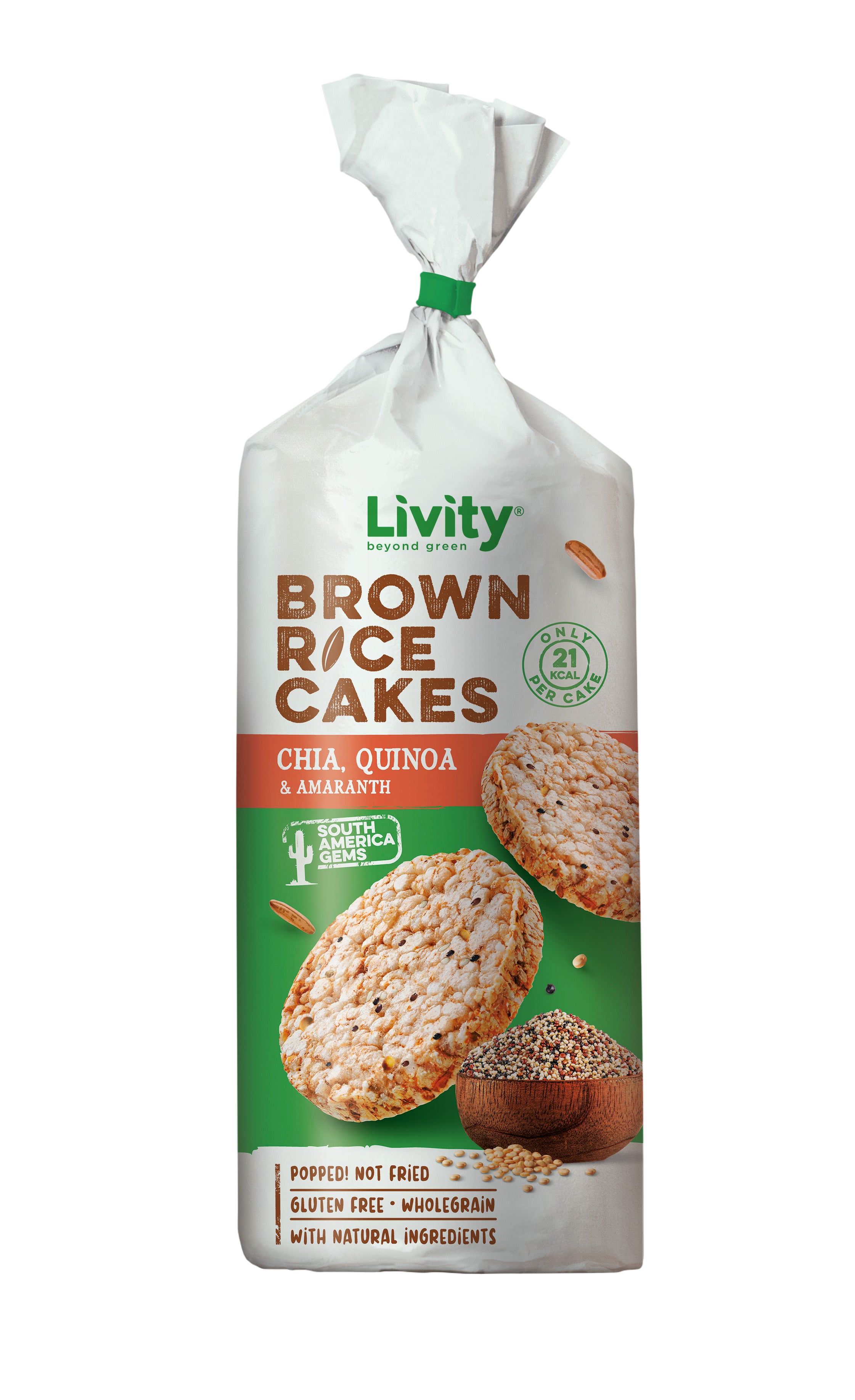 B.yond Brown Rice Cakes With Chia And Quinoa 100g