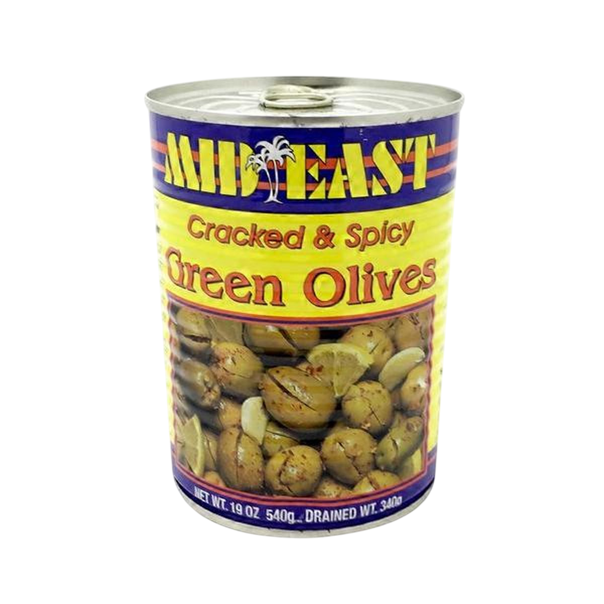 Mid East Green Hot Olives 19 oz