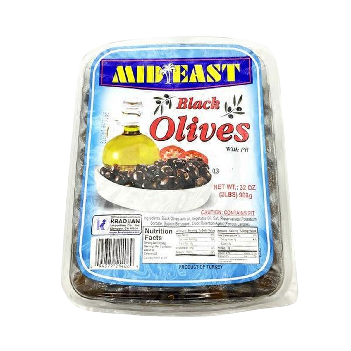 Mideast Black Olives 32 oz