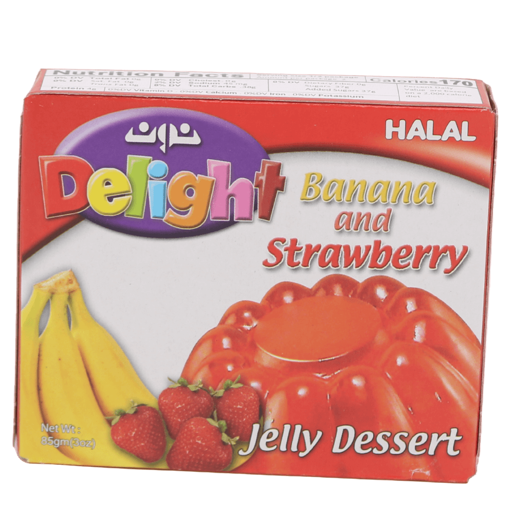 Noon Delight Strawberry Banana Jello 3oz