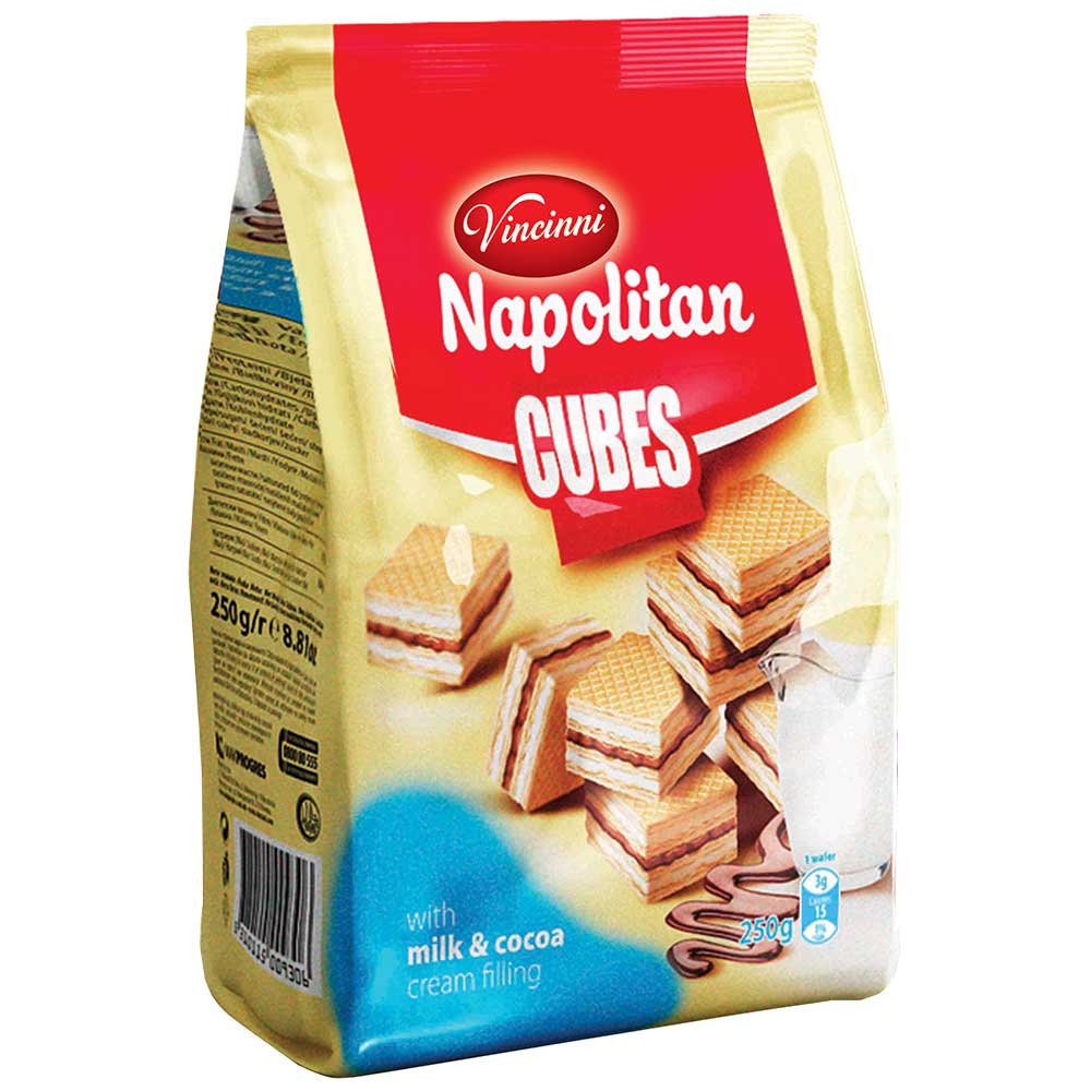 Vincinni Napolitan Cubes Milk & Cocoa 250g