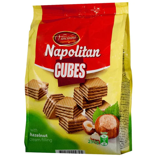 Vincinni Napolitan Cubes Hazelnut 250g