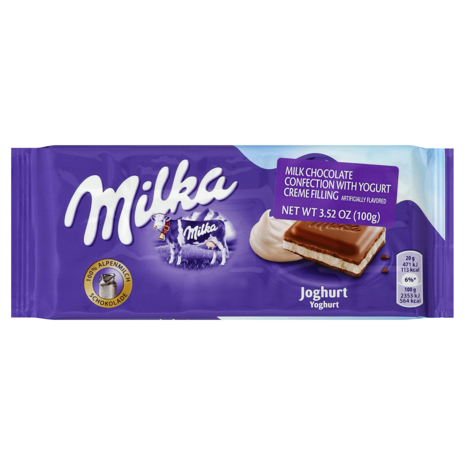 Milka Milk Chocolate w/Yogurt Cream 100g