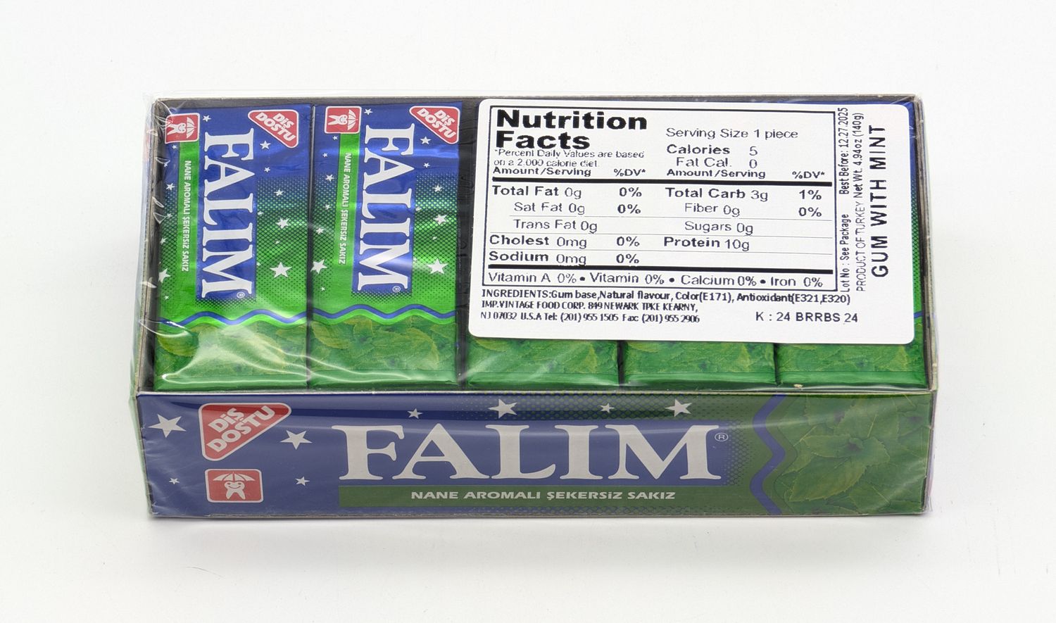 Dandy Falim Mint Gum 100pcs