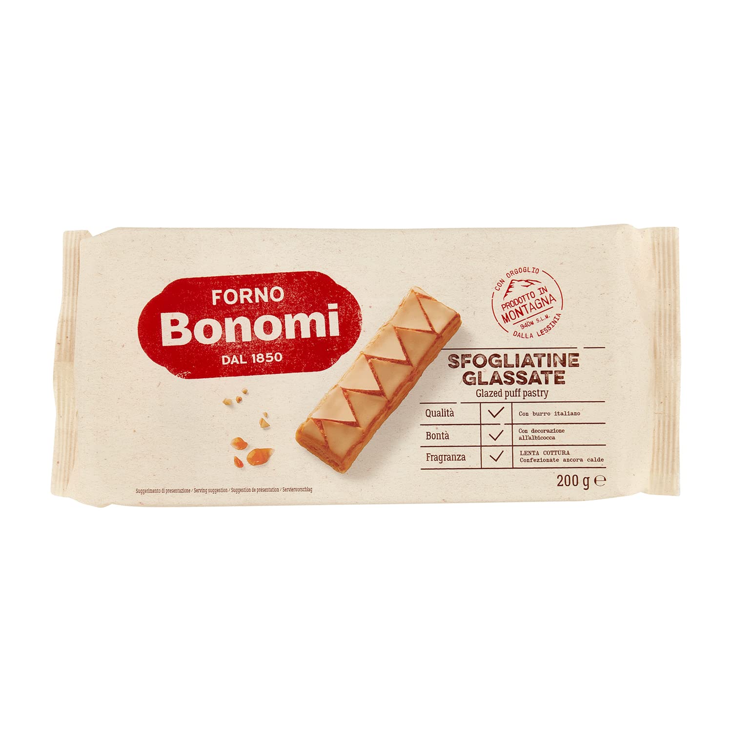 Forno Bonomi Italian Puff Pastry Glazed 7oz