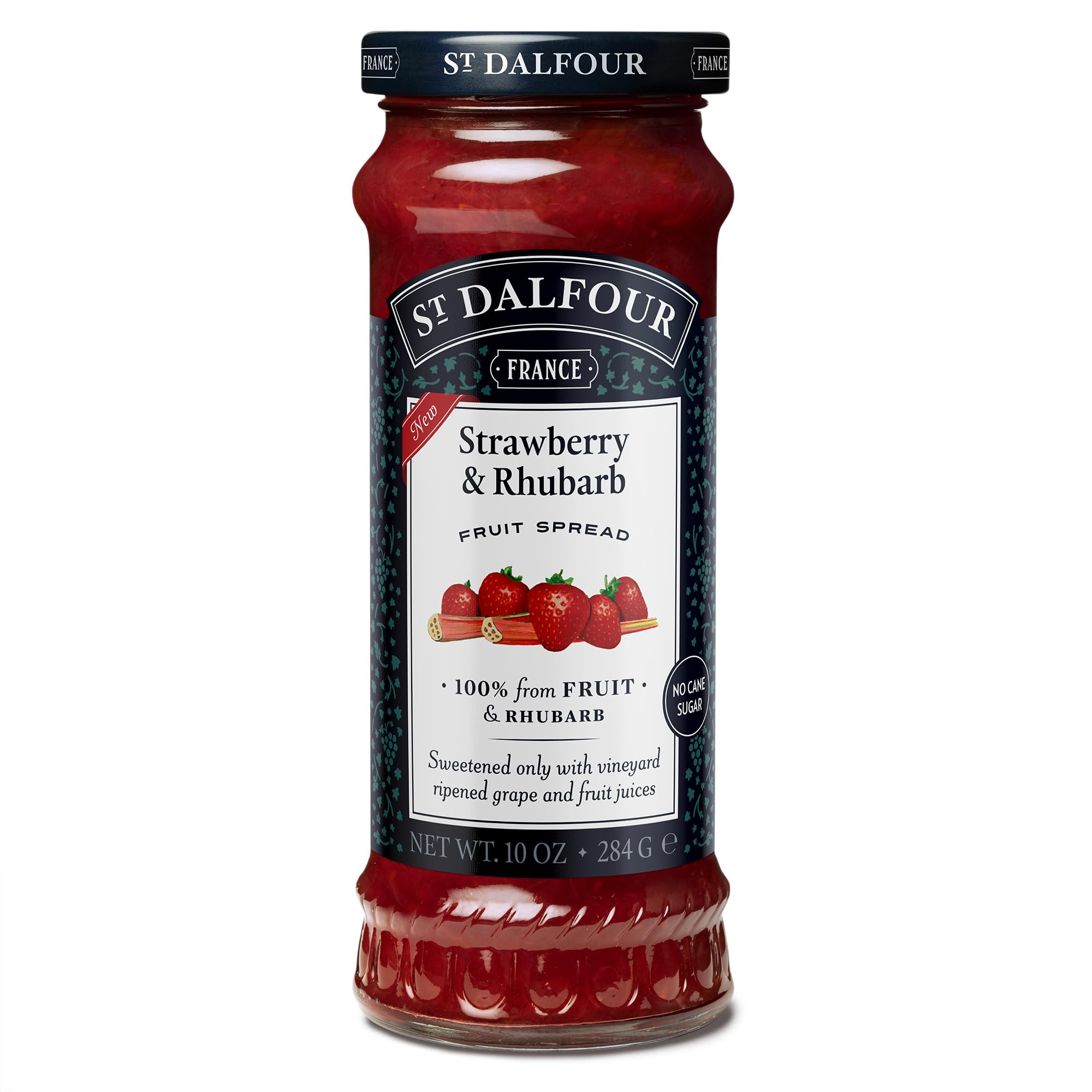 St Dalfour Strawberry & Rhubarb Fruit Spread 10oz