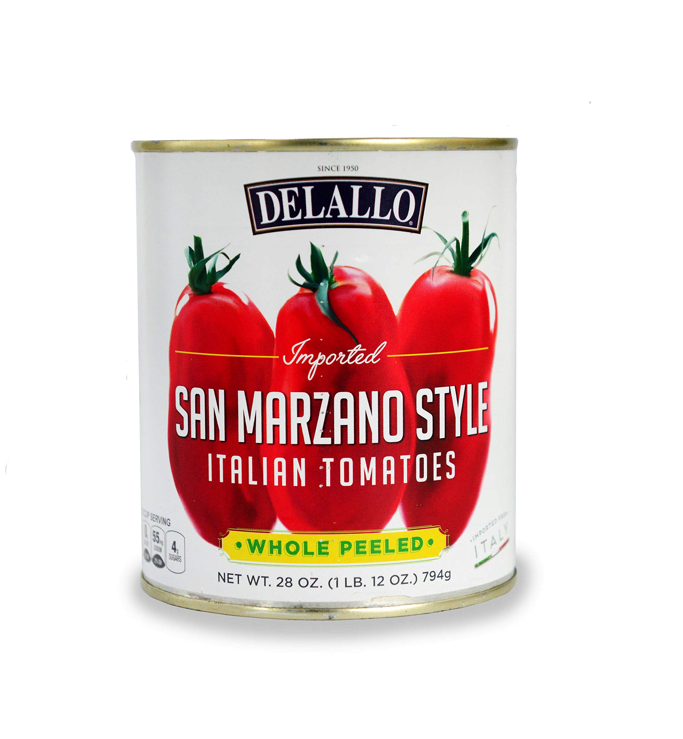 Delallo Whole Peeled San Marzano Tomato 28oz