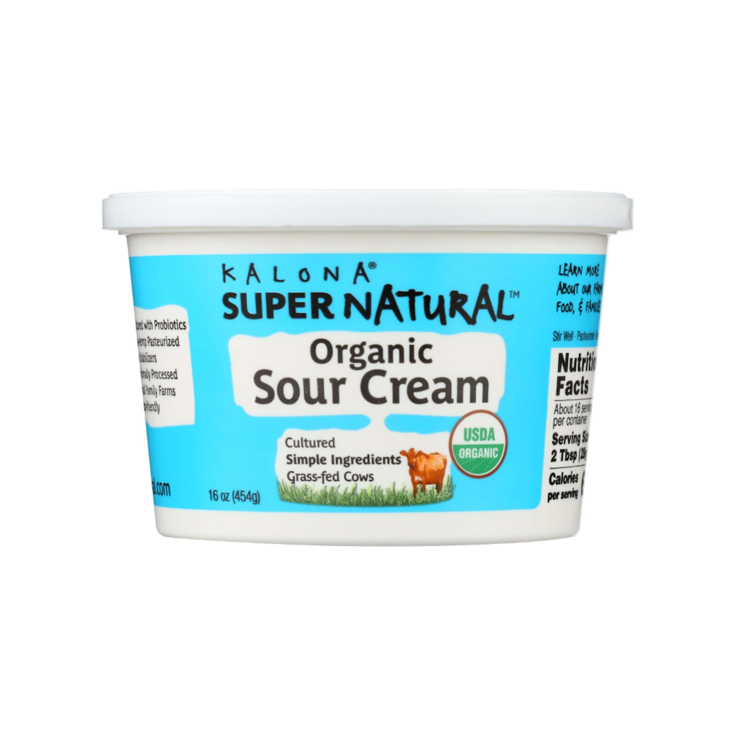 Kalona Supernat Organic Sour Cream 16 oZ
