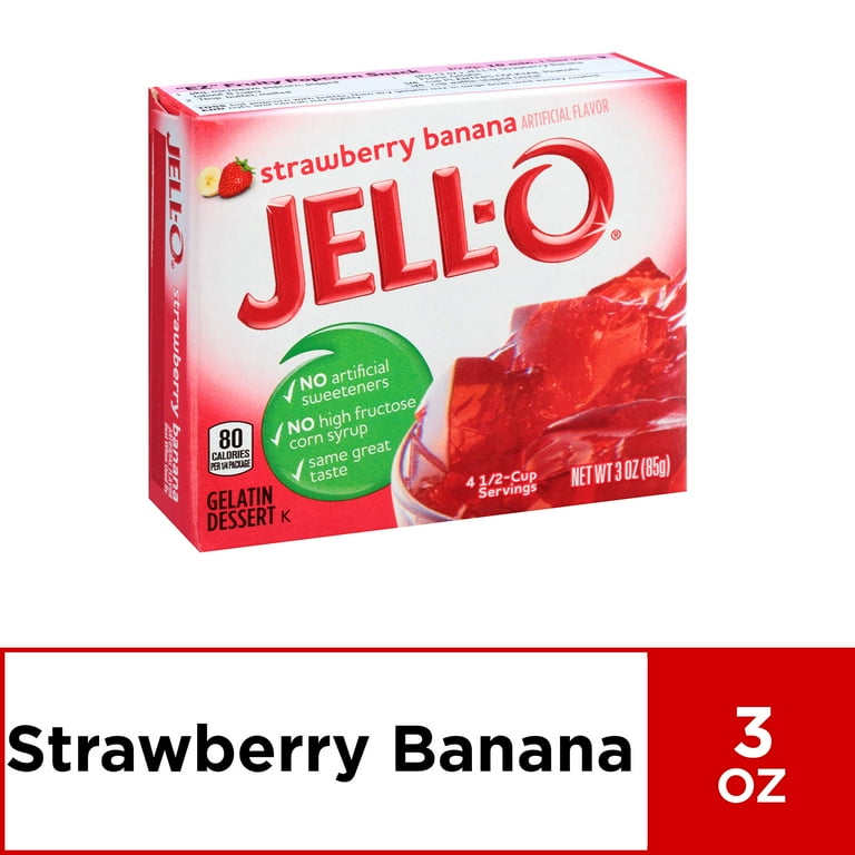 Delight Strawberry Banana Jello 3oz