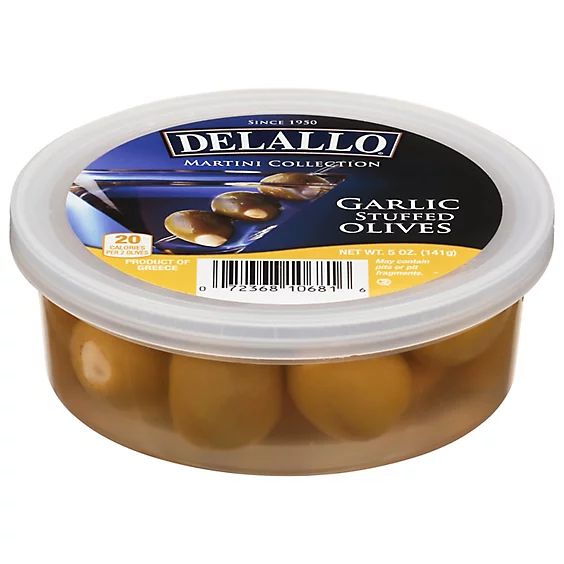 Delallo Garlic Stuffed Olives 5oz