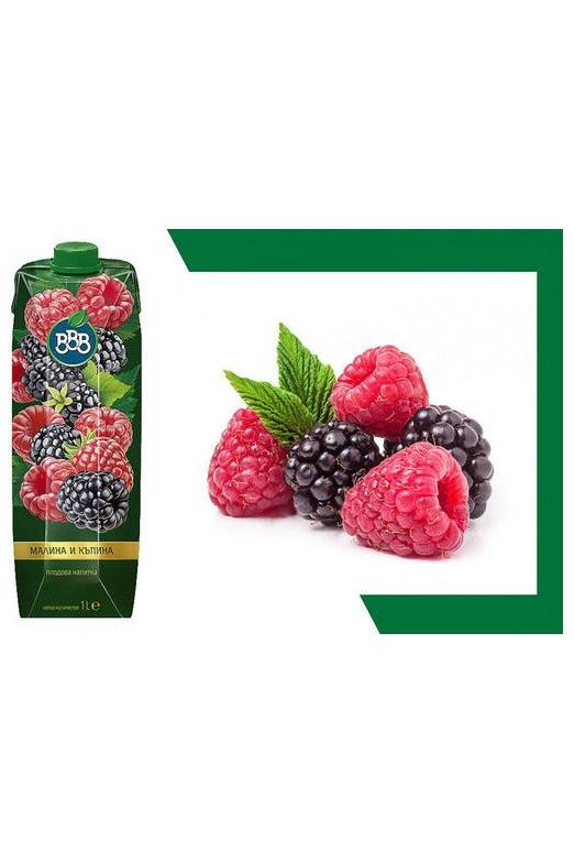 BBB Raspberry & Blackberry Juice 1L