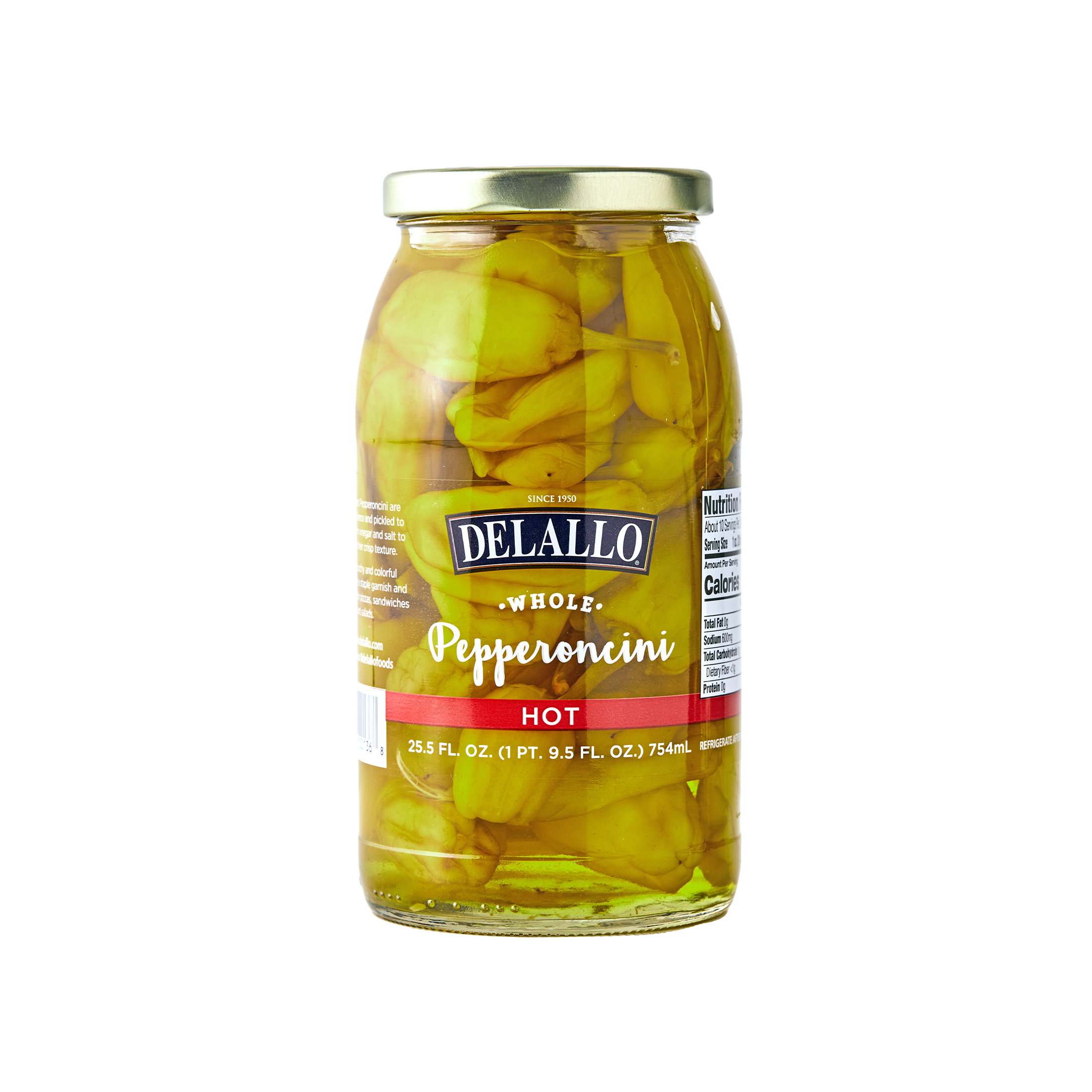 Delallo Pepperoncini Hot 25oz