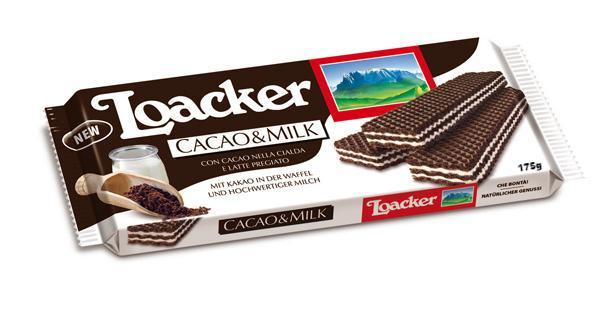 Loacker Cocoa & Milk Wafers 175g