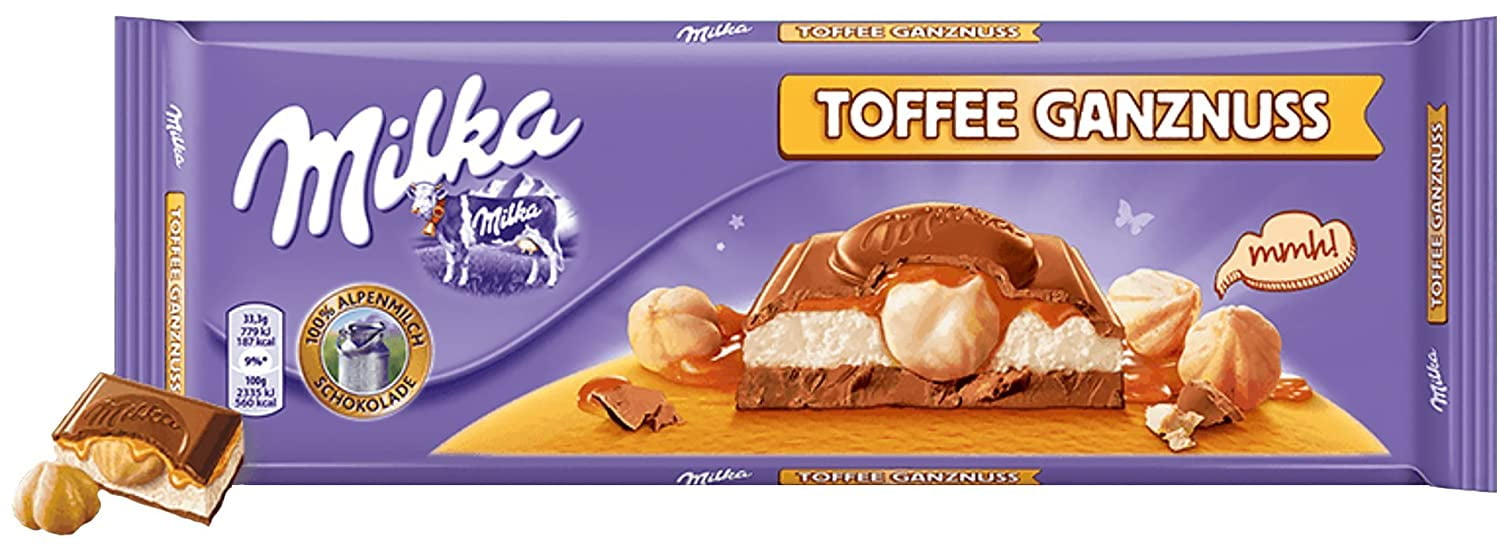 Milka Toffee Whole Nuts Milk Chocolate 300g