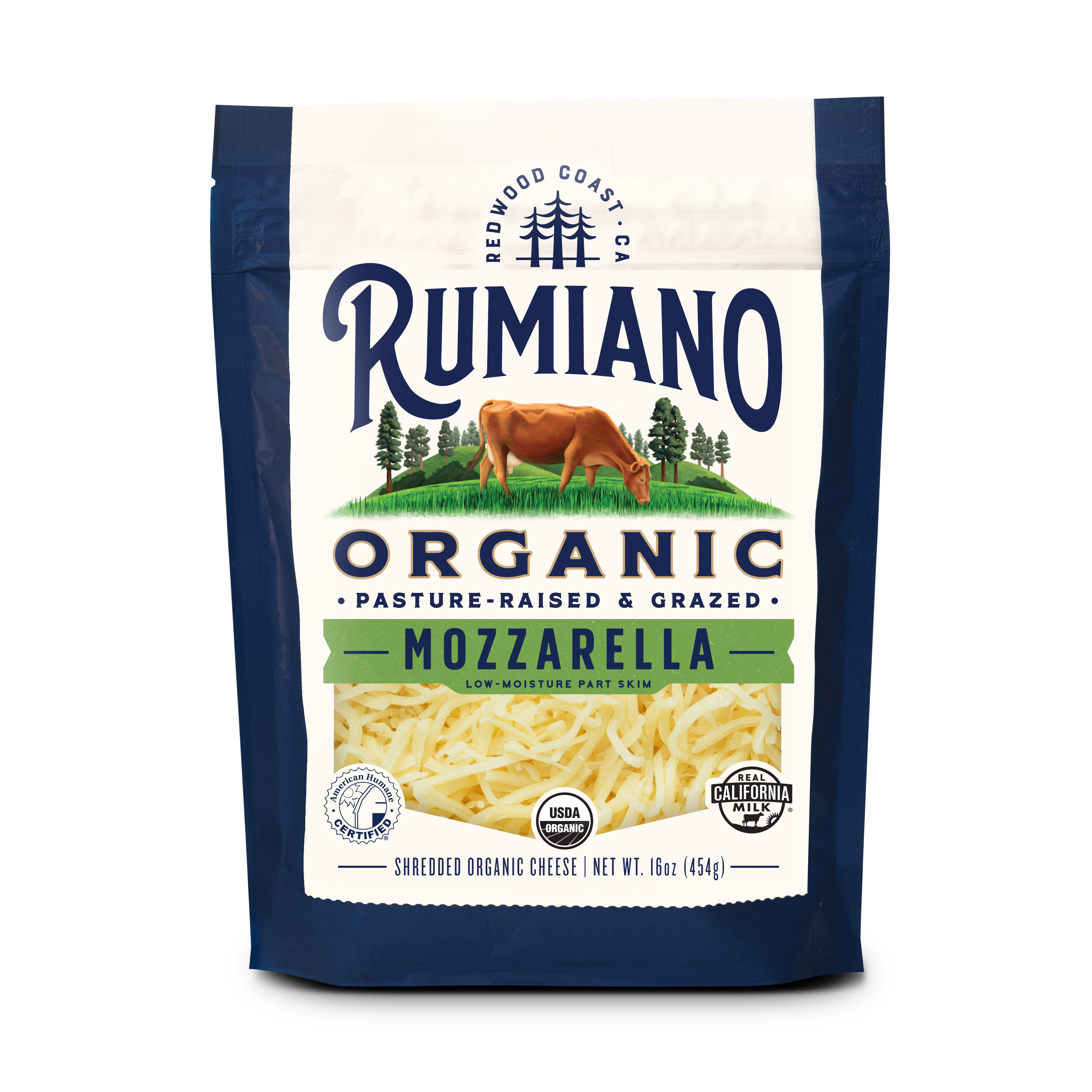 Rumiano Family Organic Mozzarella Cheese Shredded 6.0 oz